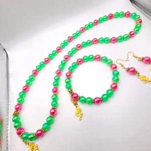 Jewelry set. Christmassy for women.